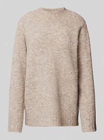 Sweter z dzianiny z golfem model Bestina moves beżowy damski EAN 230963662