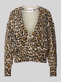 Kurtka z dzianiny z listwą guzikową Essentiel Antwerp czarna damska EAN Generalite