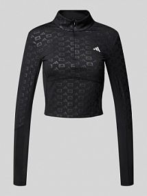 Bluzka krótka z długim rękawem i nadrukiem z logo ADIDAS SPORTSWEAR czarna damska EAN IK5501