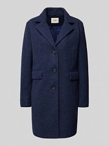 Płaszcz z kołnierzem z połami model paige Fransa granatowy damski EAN 20614125