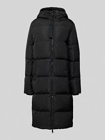 Płaszcz pikowany z dwustronnym zamkiem błyskawicznym model bella Fransa czarny damski EAN Big Puffer8