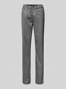 Jeansy o kroju straight fit z dodatkiem bawełny s.Oliver RED LABEL srebrne damskie EAN 2153967