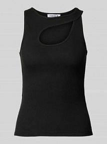 Top krótki z wycięciem model Ursel EDITED czarny damski EAN EDT6976001