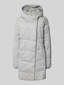 Płaszcz pikowany z kapturem model Pavla Ragwear szary damski EAN 2421-60046