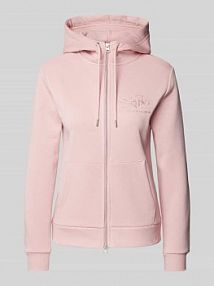 Bluza rozpinana z kapturem Gant różowa damska EAN Hoody Jacke