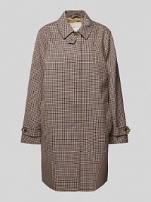 Płaszcz z patkami na rękawach Gant brązowy damski EAN MTL KARO VERD. K
