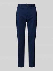 Chinosy o kroju slim fit z kantem Polo Ralph Lauren granatowe EAN CHINO ANKLE