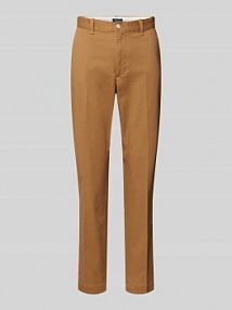 Chinosy o kroju slim fit z kantem Polo Ralph Lauren brązowe EAN CHINO ANKLE
