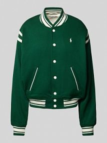 Bomberka z wyhaftowanym logo Polo Ralph Lauren oliwkowa EAN Bomber