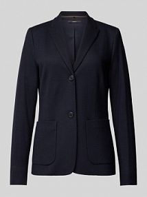 Żakiet z nakładanymi kieszeniami Windsor granatowy EAN BLZ Woll Jersey