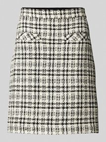 Spódnica o długości do kolan z fakturowanym wzorem Windsor biała EAN 30045527