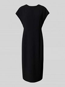 Sukienka o długości do kolan z okrągłym dekoltem Windsor czarna EAN KLD TRIACE OA