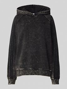 Bluza z kapturem o kroju oversized z wyhaftowanym logo adidas Originals czarna damska EAN Washed HD