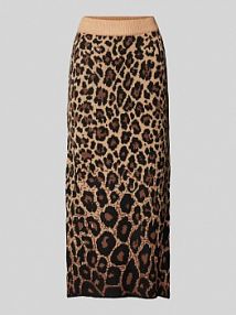 Spódnica midi z dzianiny z rozcięciem model WHITNEY Vero Moda brązowa EAN 10330947