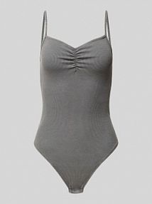 Body o kroju slim fit z prążkowanej mieszanki bawełny model VELMA Only czarne EAN Washed Rib Body