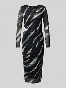 Długa sukienka dopasowana z siateczki model PARIS Only srebrna EAN Mesh Cutout Maxi