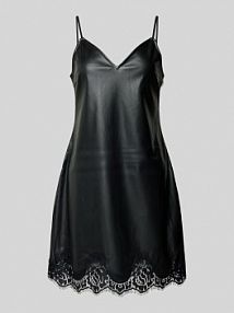 Sukienka mini z efektem podpalania model ANDY Noisy May czarna EAN Pu Lace Singlet