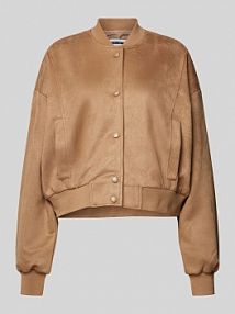 Bomberka z listwą na zatrzaski model NOELLE Noisy May brązowa