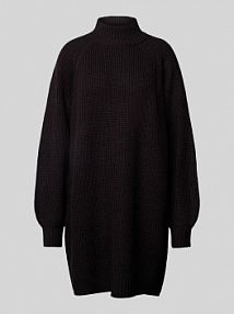 Sukienka z dzianiny ze stójką model TIMMY Noisy May czarna EAN ROLLNECK GROBSTR