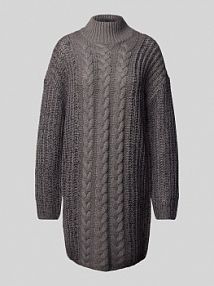 Sukienka z dzianiny z golfem model LORI Noisy May szara EAN 27021092