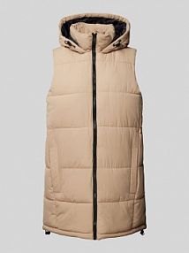 Kamizelka pikowana ze stójką model AURORA Noisy May beżowa damska EAN HD PUFFER VEST