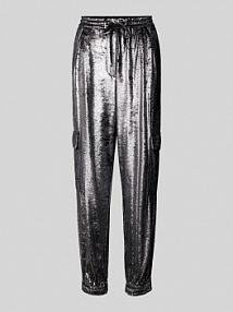 Spodnie cargo z elastycznym pasem MAC szare damskie EAN Pannesamt Cargo