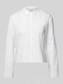 Bluzka o kroju regular fit z wykładanym kołnierzem LANIUS biała damska EAN BLS 1/1 BW CROPP