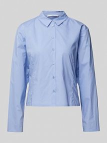 Bluzka o kroju regular fit z wykładanym kołnierzem LANIUS niebieska damska EAN BLS 1/1 BW CROPP