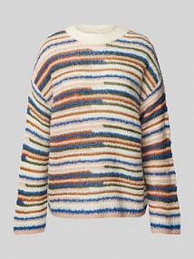 Sweter z dzianiny z obniżonymi ramionami LANIUS biały damski EAN 224 13988-00