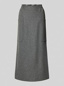 Długa spódnica z nakładanymi, wpuszczanymi kieszeniami LUISA CERANO szara EAN 508254 3309