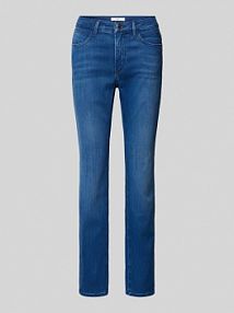 Jeansy o kroju slim fit ze szlufkami na pasek model Style.Mary Thermo BRAX niebieski damski EAN Thermo Jeans