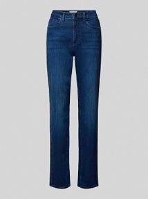 Jeansy o kroju slim fit ze szlufkami na pasek model Style.Carola Thermo BRAX niebieski damski EAN Thermo Jeans