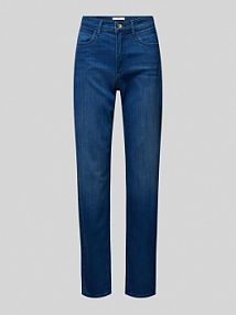 Jeansy o kroju slim fit ze szlufkami na pasek model Style.Carola Thermo BRAX niebieski damski EAN Thermo Jeans