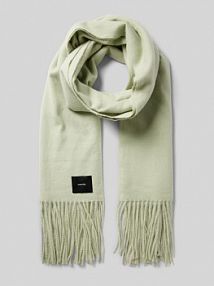 Szal z dodatkiem wiskozy model Barula someday turkusowy damski EAN Schal Fransen Un