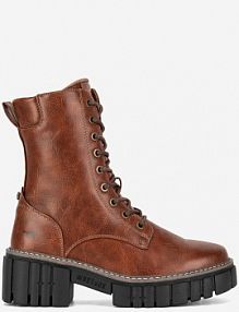 Trzewiki mustang brązowe damskie 1447-506