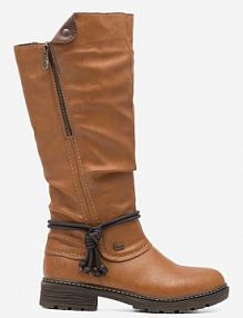 Kozaki Rieker brązowe jasne damskie Z4758-24