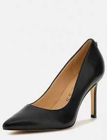 Skórzane czółenka model dabbey  czarne Guess