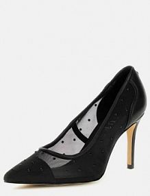 Czółenka z cyrkoniami model follow  czarne Guess