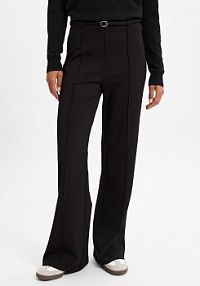 Spodnie materiałowe  Xiara Kobiety wiskoza czarne jednolity 36 EDITED damskie