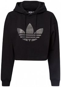 Sweter z kapturem Kobiety czarny jednolity L adidas Originals damski