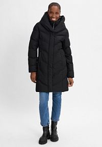 Pikowany płaszcz   Natalka Kobiety czarny jednolity XL Ragwear damski