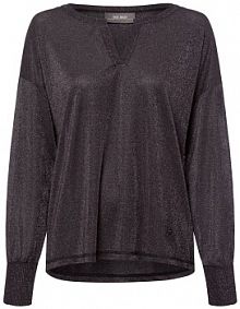 Koszulka z długim rękawem  MMKilana Kobiety wiskoza szary jednolity XL MOS MOSH damski