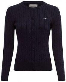 Kardigan  Kobiety Bawełna niebieski wzorzysty XS Gant