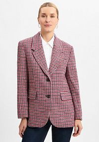 Marynarka  z zawartością wełny  pepitka Kobiety Wełna czerwony wzorzysty 42 Gant