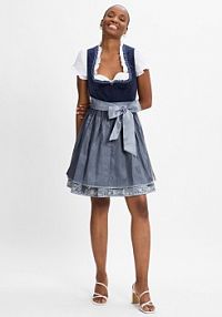 Sukienka na co dzień Kobiety Sztuczne włókno niebieska jednolity 40 Krüger Dirndl
