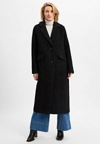 Płaszcz  z zawartością wełny  Ninette Kobiety Wełna czarny jednolity 38 EDITED damski
