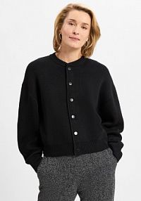 Kardigan   Aniela Kobiety Sztuczne włókno czarny jednolity 36 EDITED