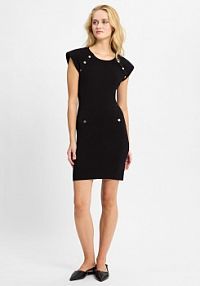 Sukienka z dzianiny Kobiety czarna jednolity L Liu Jo Collection