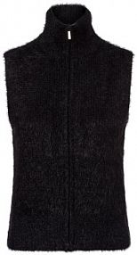 Kamizelka z dzianiny Kobiety Sztuczne włókno czarna jednolity 44 zero damska