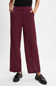 Spodnie plisowane Kobiety czerwone jednolity 42 zero damskie